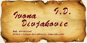 Ivona Divjaković vizit kartica